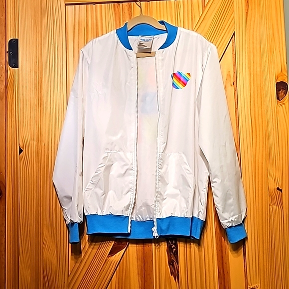 Good Vibes Only White Bomber Jacket Girls Size 10/12 - Picture 3 of 4